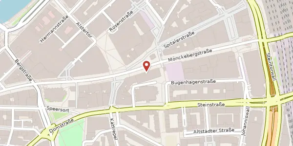 Karte der Umgebung von Mönckebergstraße 11, 20095 Hamburg