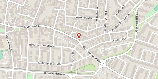 Karte der Umgebung von Hauptstraße 2, 68259 Mannheim