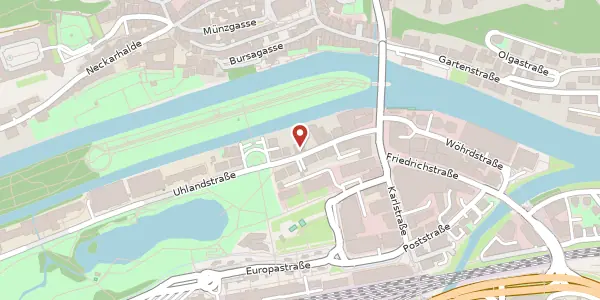 Karte der Umgebung von Uhlandstraße 10, 72072 Tübingen