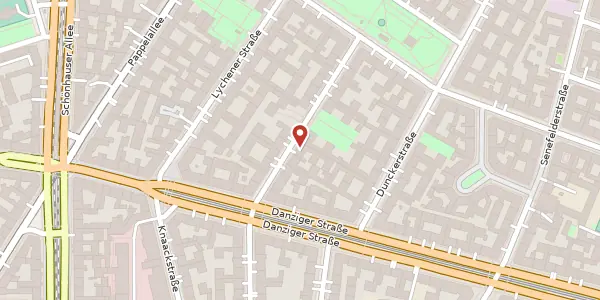 Karte der Umgebung von Schliemannstraße 5, 10437 Berlin