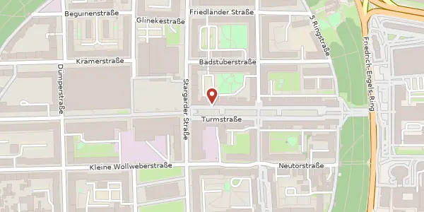 Karte der Umgebung von Turmstraße 3, 17033 Neubrandenburg