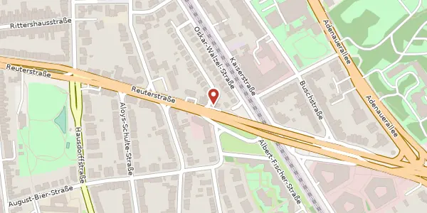 Karte der Umgebung von Reuterstraße 187, 53113 Bonn