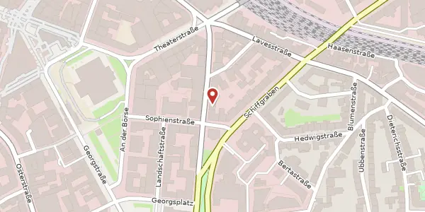 Karte der Umgebung von Prinzenstraße 14, 30159 Hannover