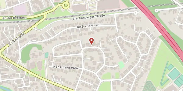 Karte der Umgebung von Am Mittelfeld 42, 53773 Hennef