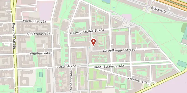 Karte der Umgebung von Luise-Riegger-Straße 13, 76137 Karlsruhe