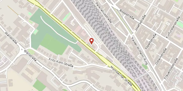 Karte der Umgebung von Mombacher Straße 2A, 55122 Mainz
