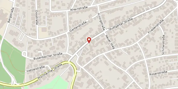 Karte der Umgebung von Stuttgarter Str. 10, 76337 Waldbronn
