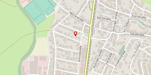 Karte der Umgebung von Uhlandstraße 4, 72644 Oberbohingen