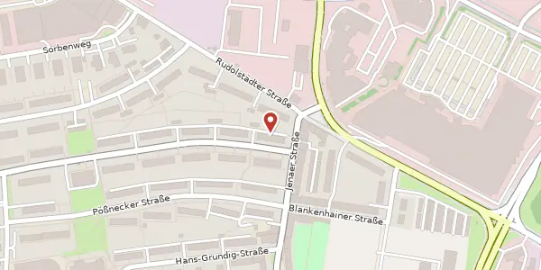 Karte der Umgebung von Geraer Straße 59, 99099 Erfurt