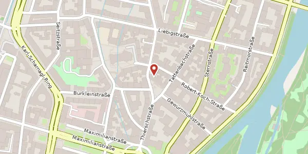 Karte der Umgebung von Thierschplatz 3, 80538 München