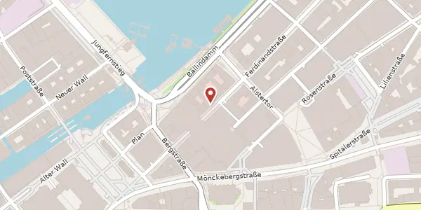 Karte der Umgebung von Hermannstraße 16, 20095 Hamburg
