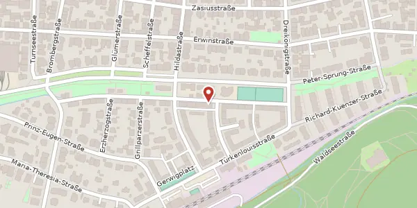 Karte der Umgebung von Adalbert-Stifter-Straße 26, 79102 Freiburg im Breisgau
