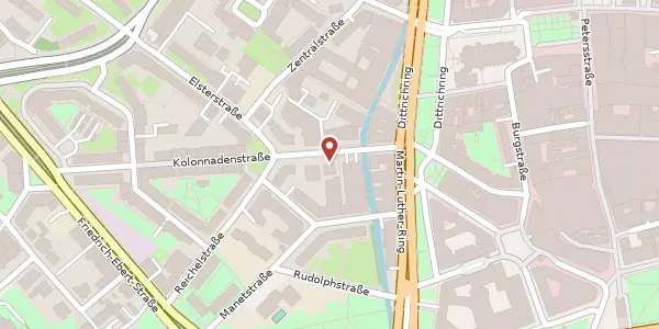 Karte der Umgebung von Otto-Schill-Str. 7, 04109 Leipzig