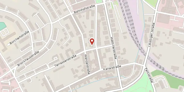Karte der Umgebung von Terrassenstraße 1, 04600 Altenburg