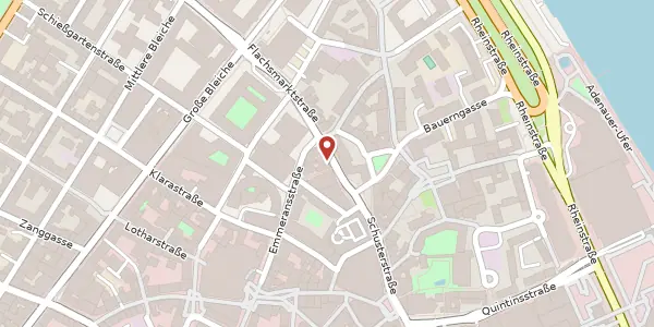 Karte der Umgebung von Flachsmarktstraße 9, 55116 Mainz