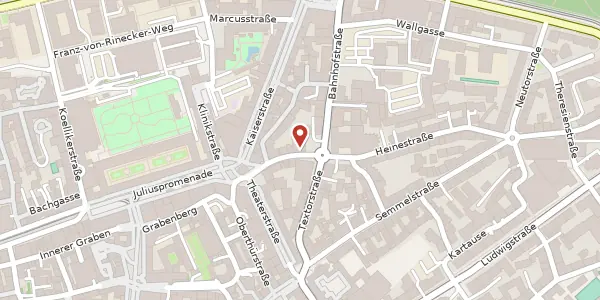 Karte der Umgebung von Haugerpfarrgasse 7, 97070 Würzburg