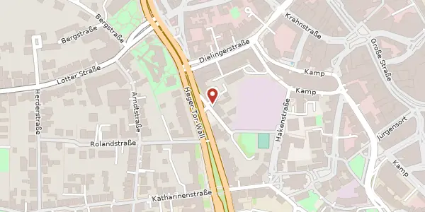 Karte der Umgebung von Rolandsmauer 12, 49074 Osnabrück