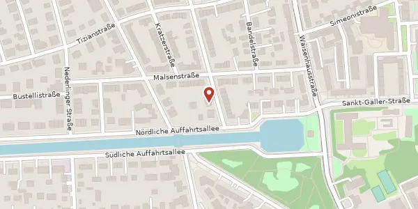 Karte der Umgebung von Böcklinstr. 3, 80638 München