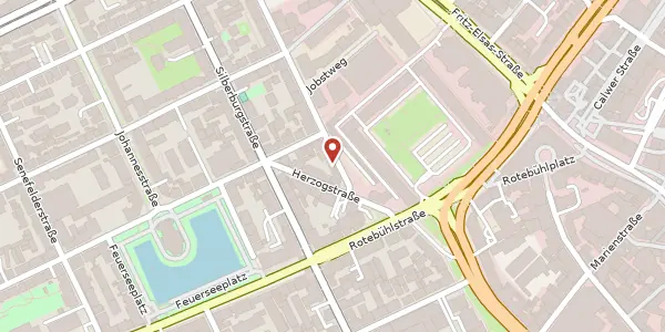 Karte der Umgebung von Weimarstraße 1, 70176 Stuttgart
