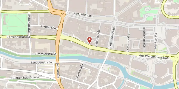 Karte der Umgebung von Zerrennerstr. 18, 75172 Pforzheim