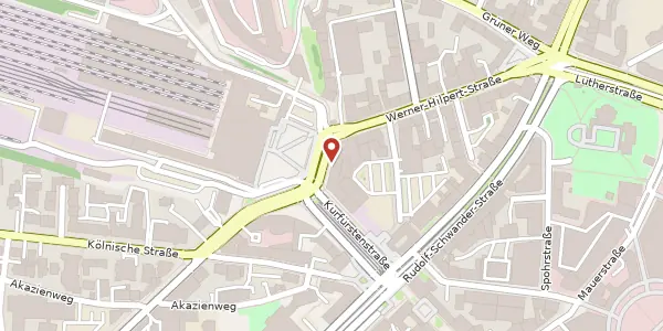 Karte der Umgebung von Rainer-Dierichs-Platz 2, 34117 Kassel
