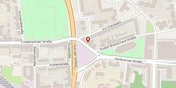 Karte der Umgebung von Ernst-Thälmann-Str. 12, 15230 Frankfurt