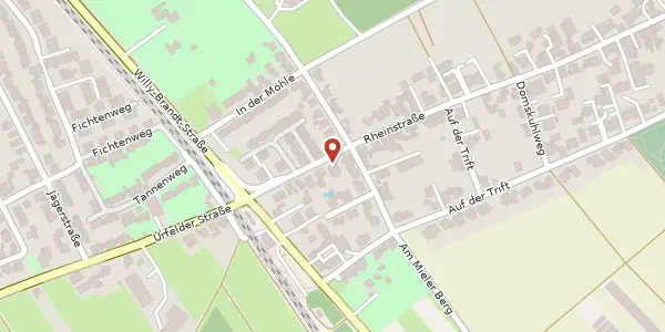 Karte der Umgebung von Rheinstr. 12, 50389 Wesseling
