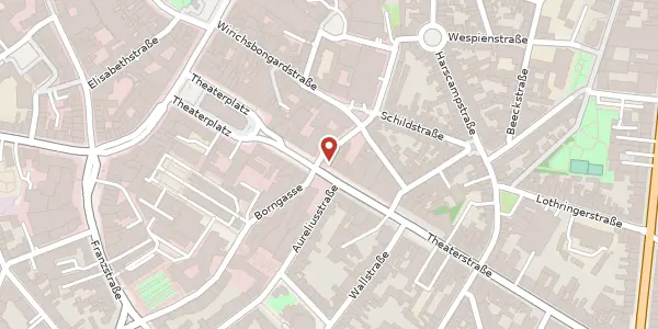 Karte der Umgebung von Theaterstraße 13, 52062 Aachen