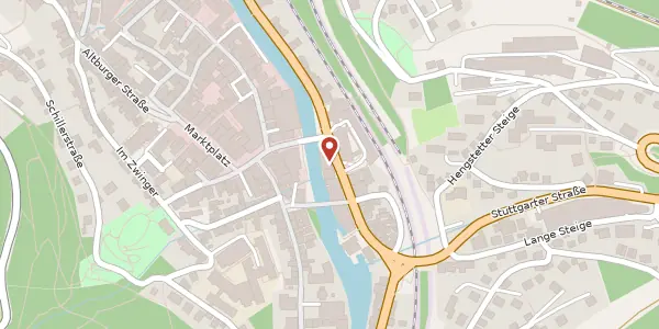 Karte der Umgebung von Bischofstraße 5, 75365 Calw