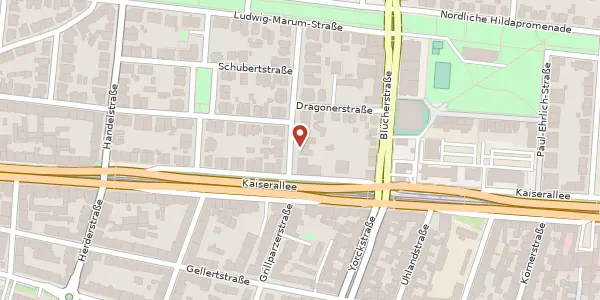 Karte der Umgebung von Wendtstraße 17, 76185 Karlsruhe