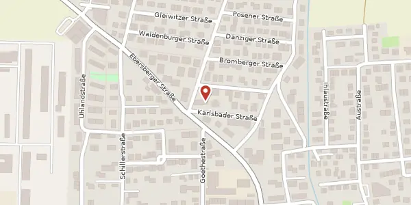 Karte der Umgebung von Karlsbader Str. 1, 83024 Rosenheim