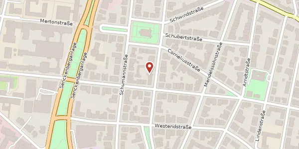 Karte der Umgebung von Beethovenstr. 43, 60325 Frankfurt