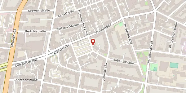 Karte der Umgebung von Rüttenscheider Platz 4, 45130 Essen