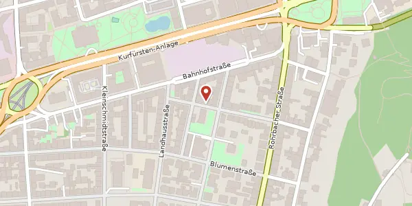 Karte der Umgebung von Bunsenstraße 20, 69115 Heidelberg