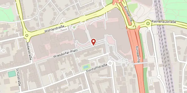 Karte der Umgebung von Wiesdorfer Platz 9, 51373 Leverkusen