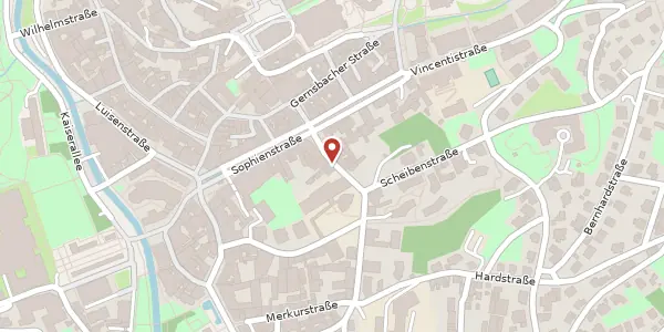 Karte der Umgebung von Stephanienstraße 4, 76530 Baden-Baden