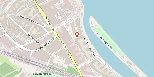 Karte der Umgebung von Am Winterhafen 18, 55131 Mainz
