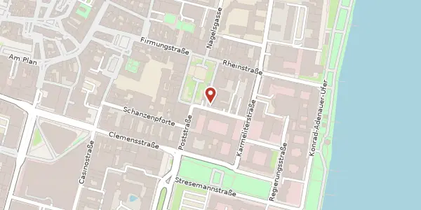 Karte der Umgebung von Gerichtsstraße 1, 56068 Koblenz