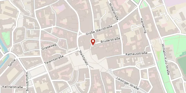 Karte der Umgebung von Brüderstr. 16, 06108 Halle (Saale)