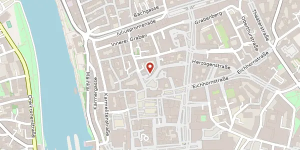 Karte der Umgebung von Marienplatz 5, 97070 Würzburg