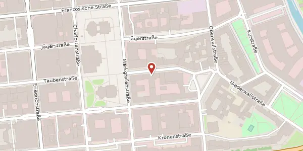 Karte der Umgebung von Taubenstraße 20, 10117 Berlin