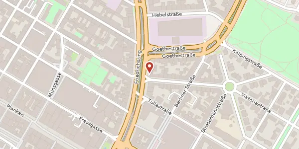 Karte der Umgebung von Friedrichsring 14, 68161 Mannheim