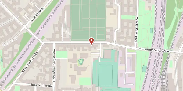 Karte der Umgebung von Monumentenstraße 12, 10829 Berlin