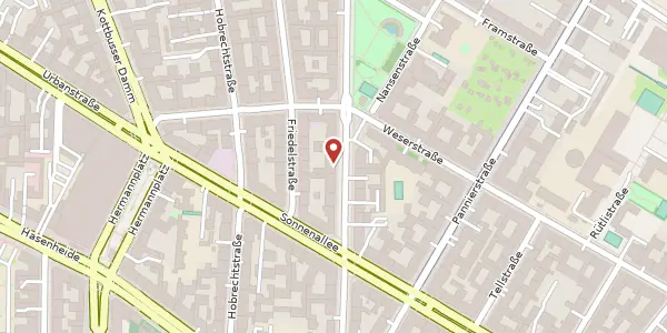 Karte der Umgebung von Reuterstraße 60, 12047 Berlin