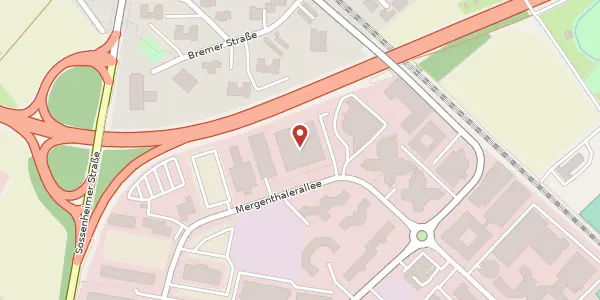 Karte der Umgebung von Mergenthalerallee 61, 65760 Eschborn