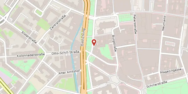 Karte der Umgebung von Dittrichring 4, 04109 Leipzig