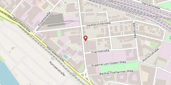 Karte der Umgebung von Daimlerstraße 127, 70372 Stuttgart