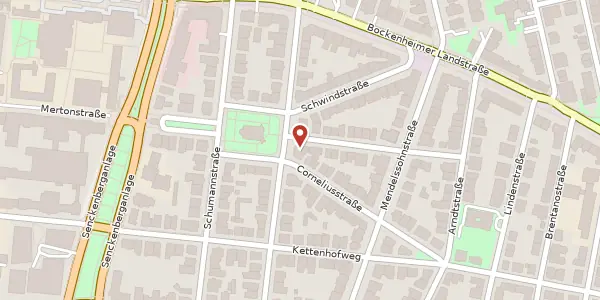 Karte der Umgebung von Schubertstr. 27, 60325 Frankfurt