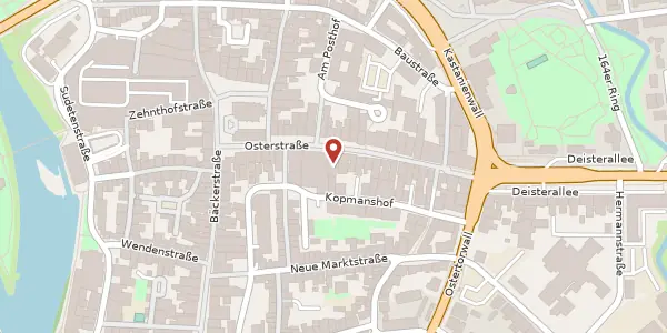 Karte der Umgebung von Osterstraße 41, 31785 Hameln