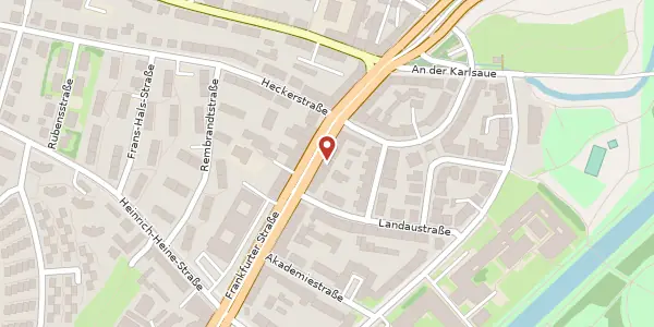 Karte der Umgebung von Frankfurter Straße 65, 34121 Kassel